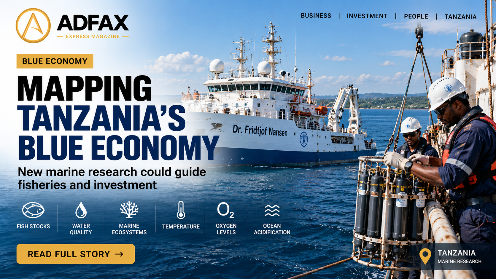Tanzania Maps Its Waters: New Marine Research Could Shape Blue Economy Investment